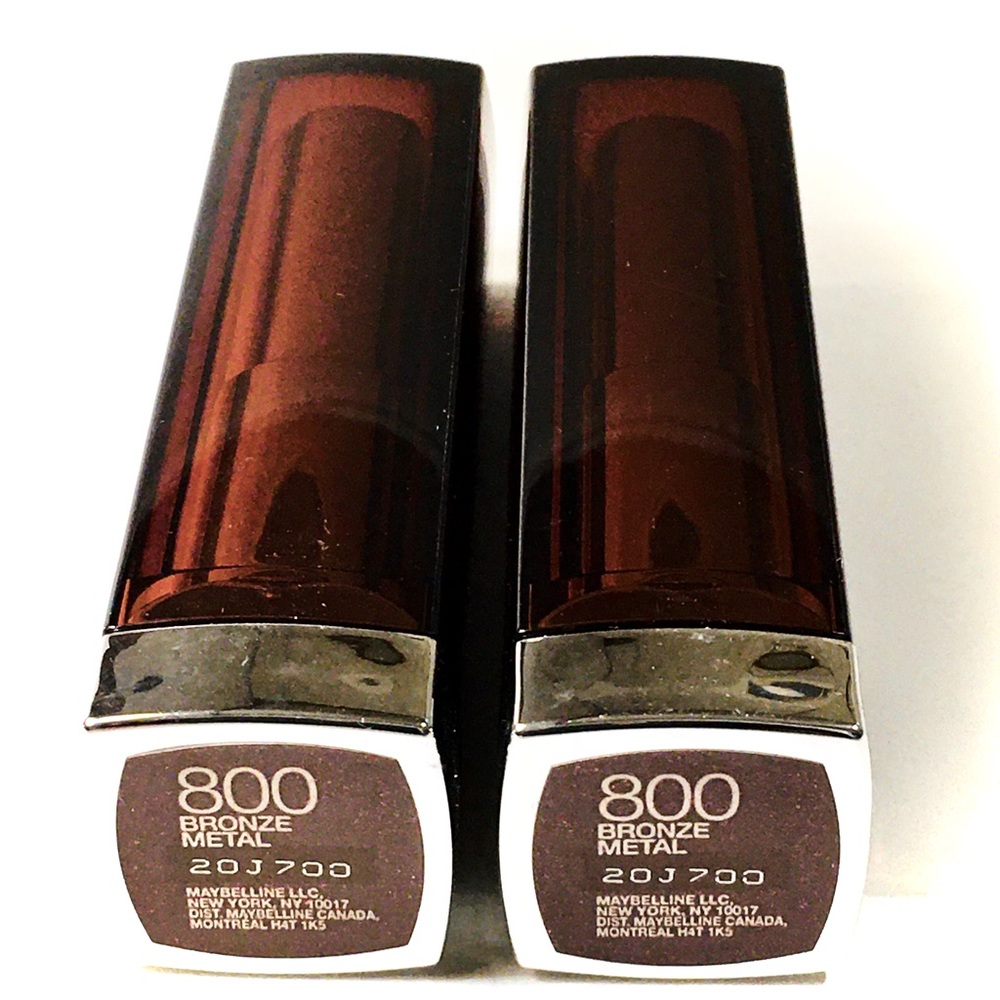 MAYBELLINE LIPSTICK 800 BRONZE METAL — Color Sensational BRAND NEW LOT OF 2 🤎